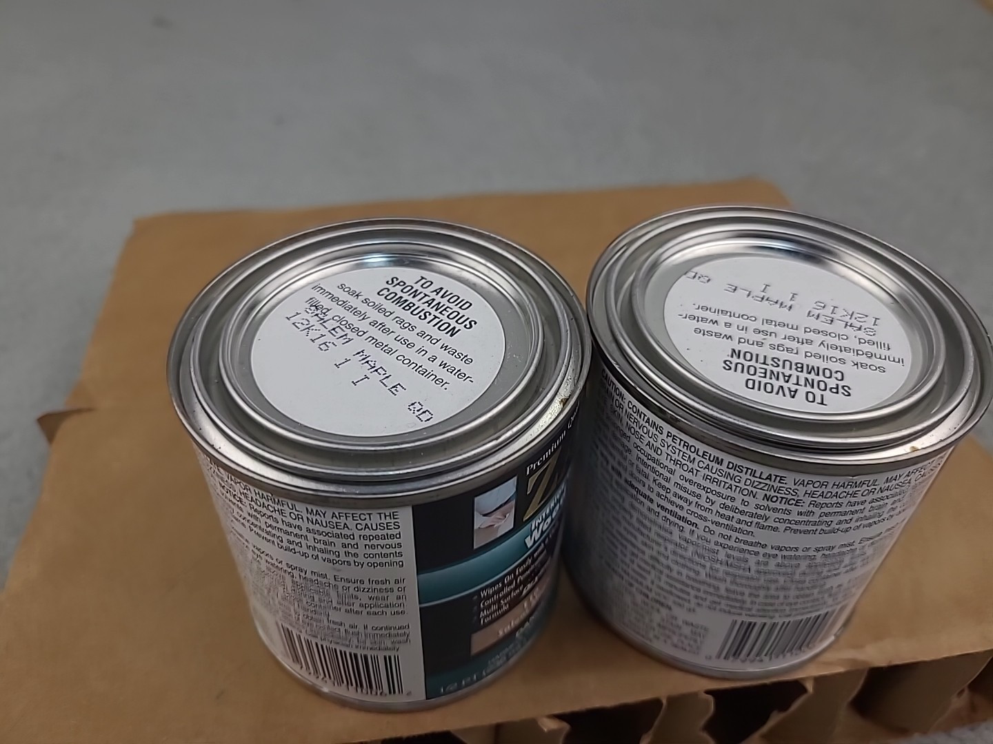 2x Zar Interior Stain 110 Salem Maple 1/2 pint