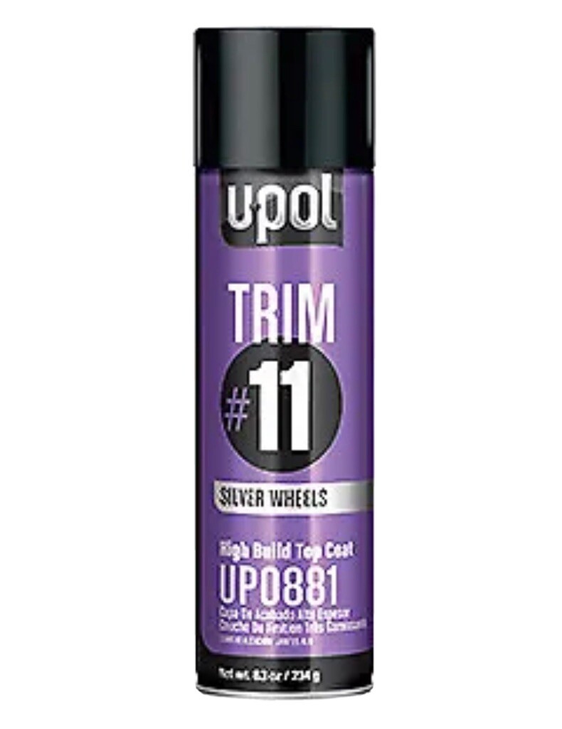 Upol Trim #11 Up0880 High Build Top Coat 450ml Aerosol Can Metallic Steel