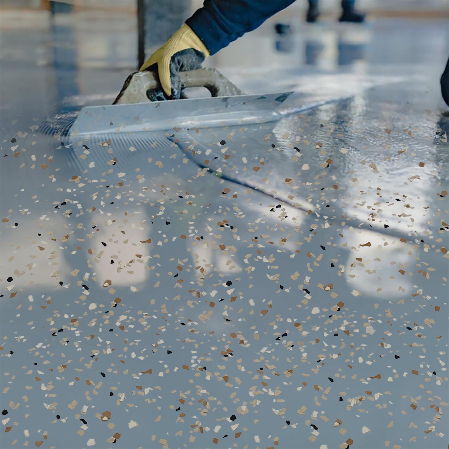 900G/2Lb Decorative Color Chips Blend Epoxy Floor Flakes Garage Floor Paint F…