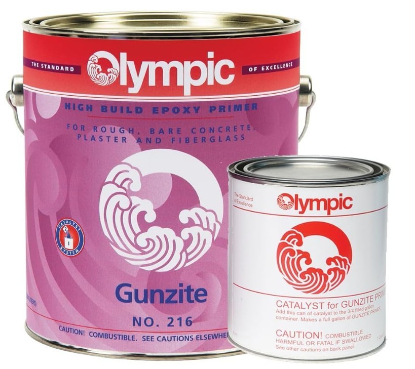Olympic Pool Primer – Gunzite Primer – 1 Gallon – two-part epoxy primer