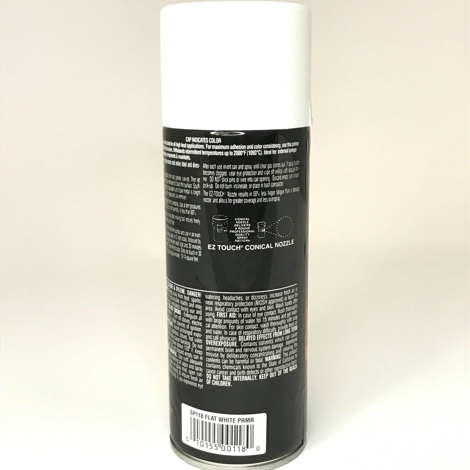 VHT SP118-2 PACK High Temperature Flame Proof FLAT WHITE Header Spray Paint
