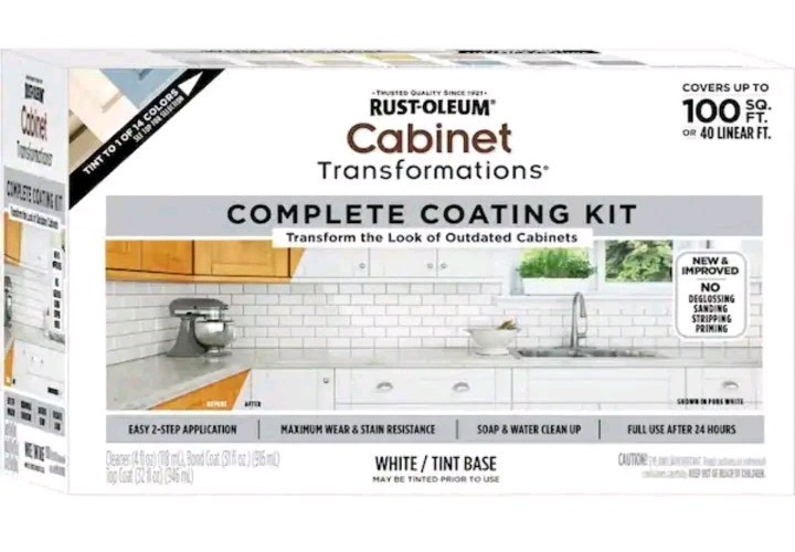 New Rust-Oleum Cabinet Transformation Complete Coating Kit Pure White Tint Base