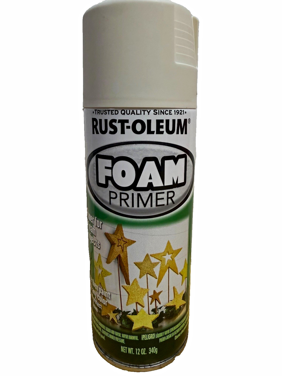 Rust-Oleum White Foam Primer Flat 12 oz Aerosol Spray Fast Dry Interior/Exterior