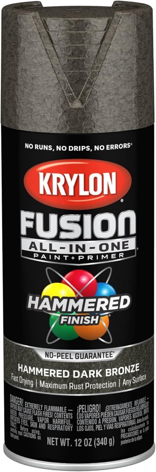 Fast-Drying Hammered Dark Bronze Spray Paint – Indoor/Outdoor Durability, 12 oz