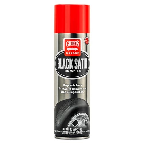 Black Satin Tire Coating, Provides a Low-Gloss, Satin Finish, Non-Greasy, 15oz