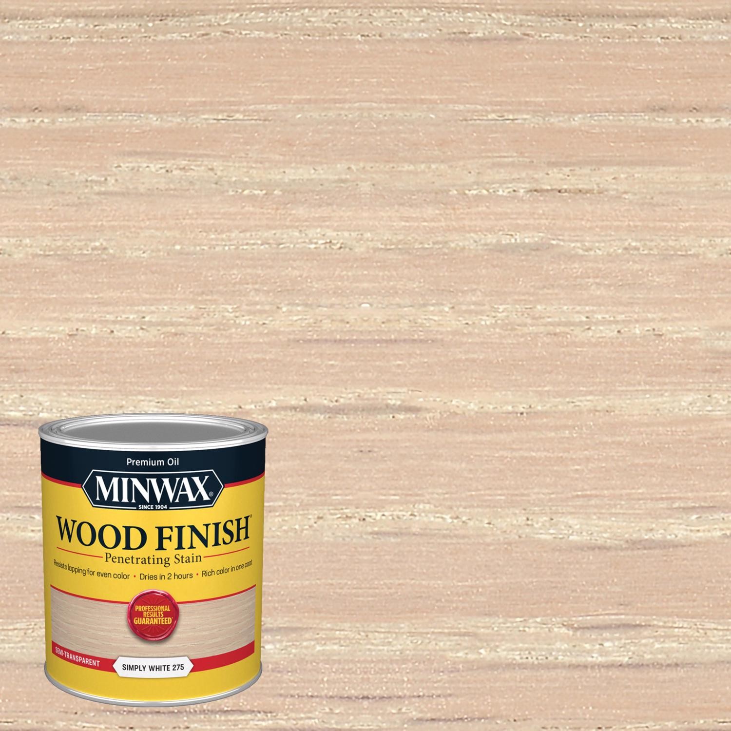 Minwax Wood Finish Semi-Transparent Simply White Oil-Based Penetrating Wood Stai