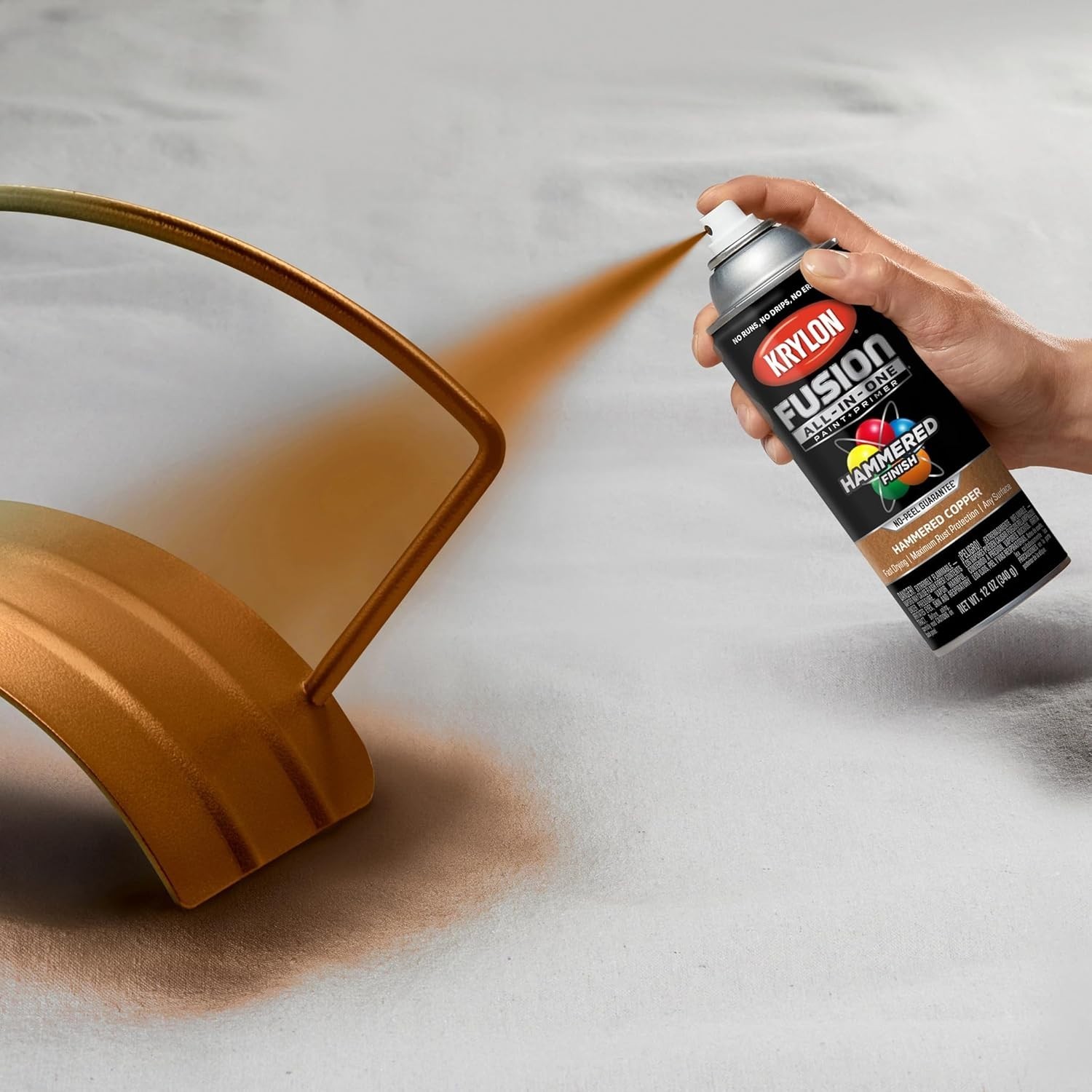 12 oz Fast-Drying Hammered Copper Spray Paint – Rust Protection for All Surfaces