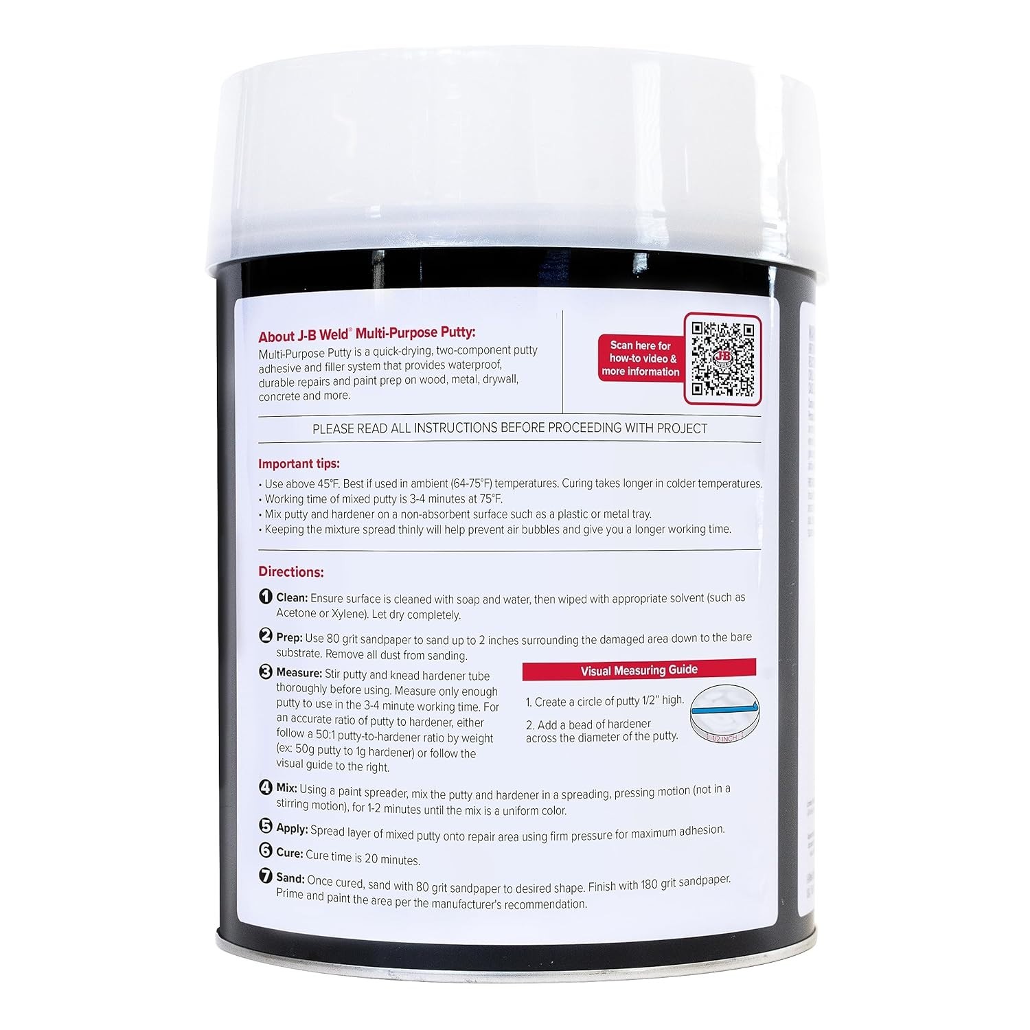 Multi-Purpose Putty – 1 Gallon – Home Exterior & Interior