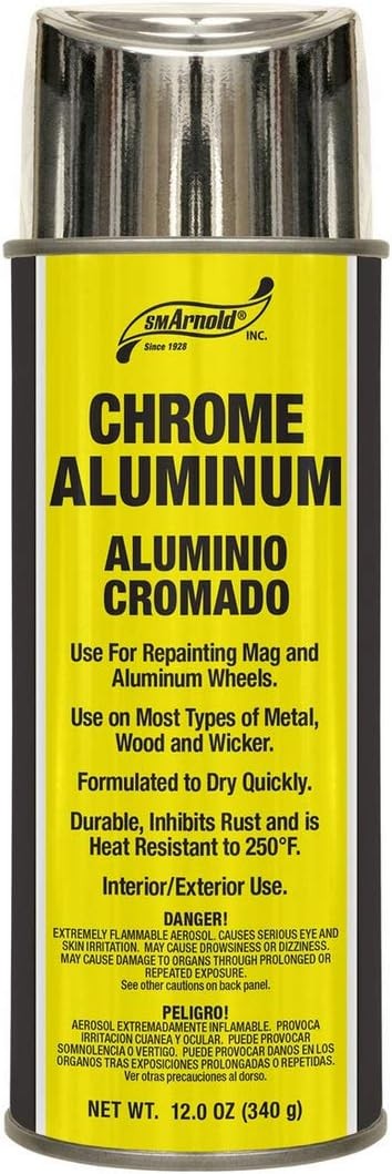 SM Arnold Aerosol Spray Paint Chrome 12 Ounce (Pack of 1), Aluminum
