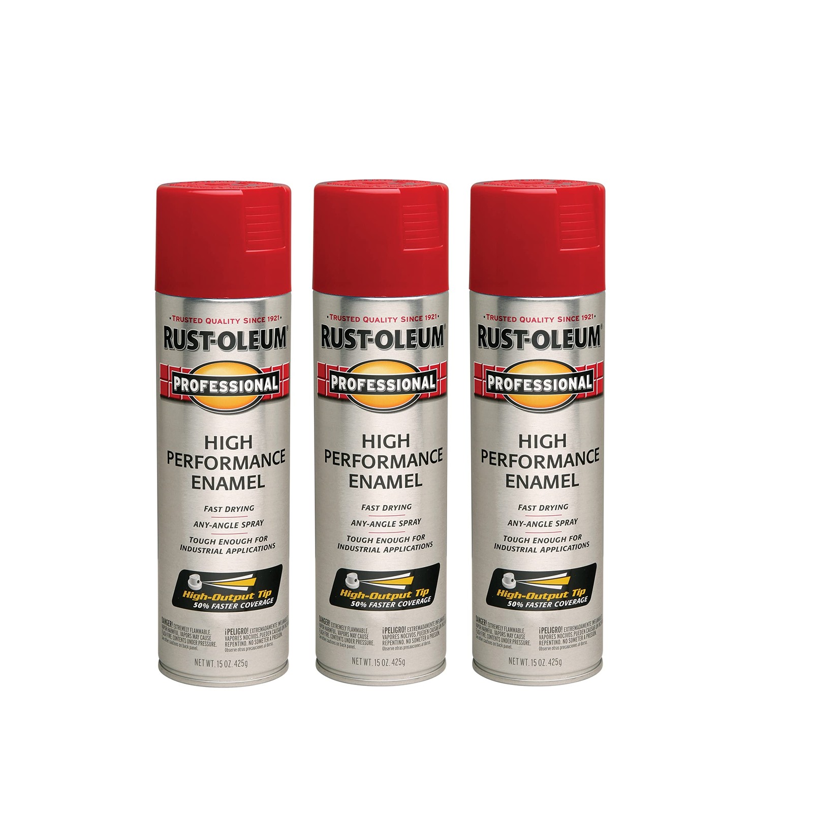 Rust Oleum Professional Gloss Red Enamel Spray Paint Pack Of 3 15 Ounce