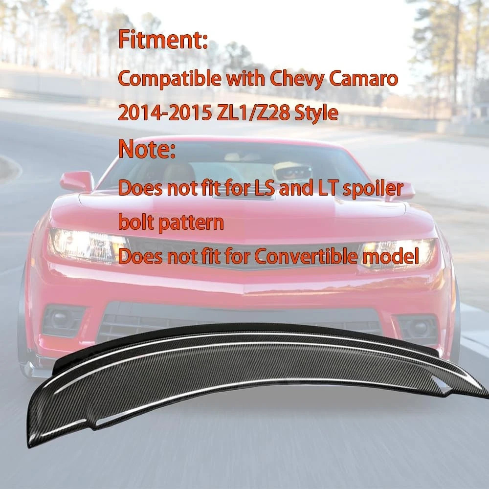 Rear Trunk Spoiler Wing Compatible with Chevy Camaro 2014-2015 Rear Spoiler ZL1