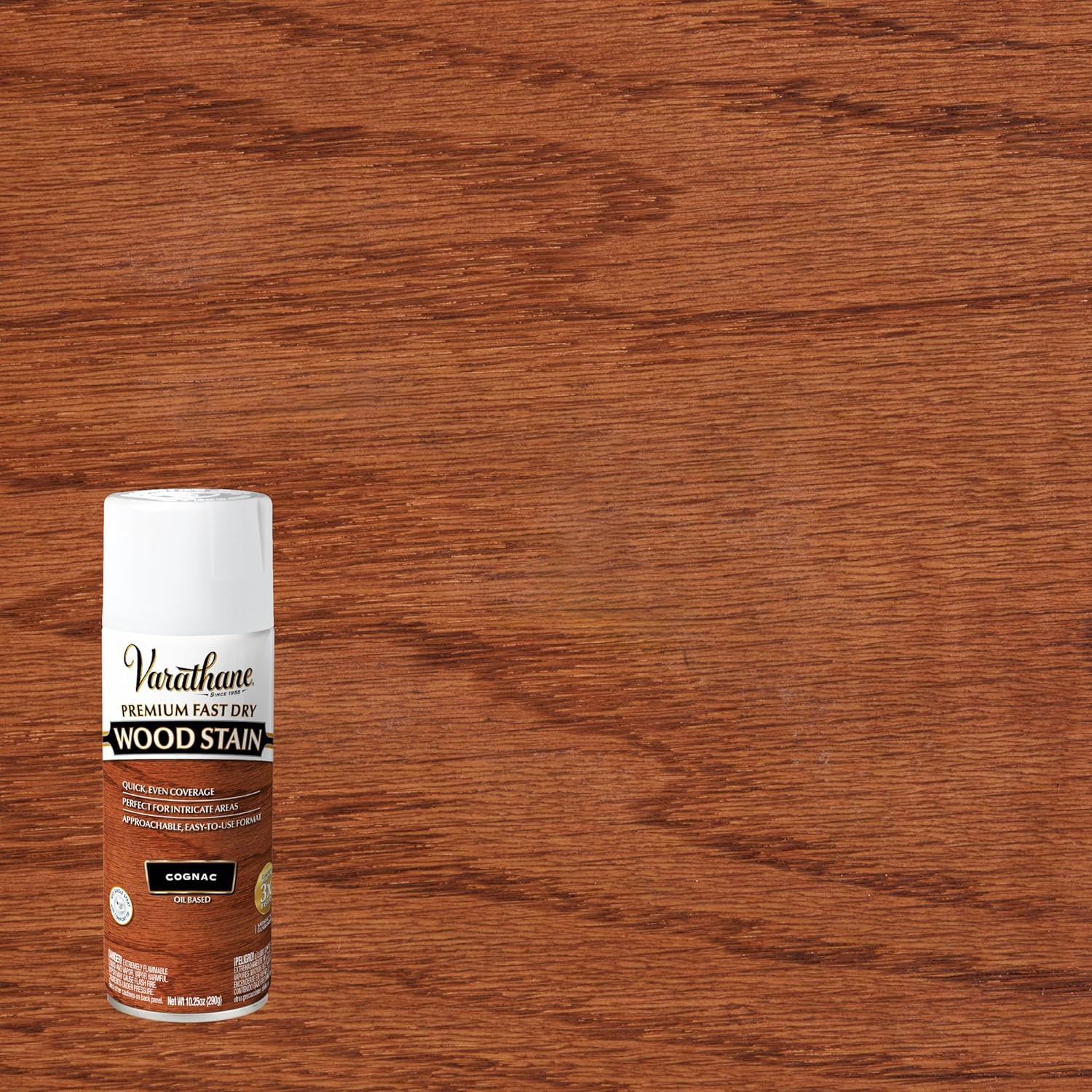 Premium Fast Dry Wood Stain Spray 10.25 Oz American Cognac