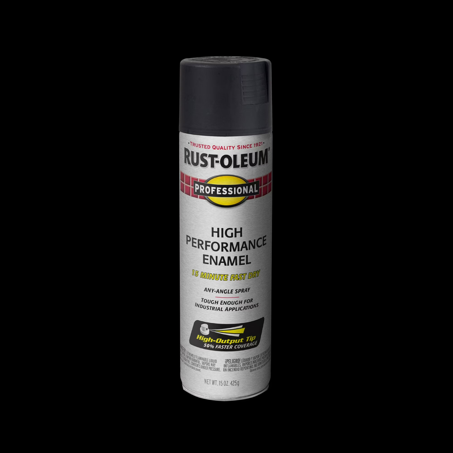 4PK Rust Oleum Professional Semi Gloss Black Protective Enamel Spray Paint 15 oz