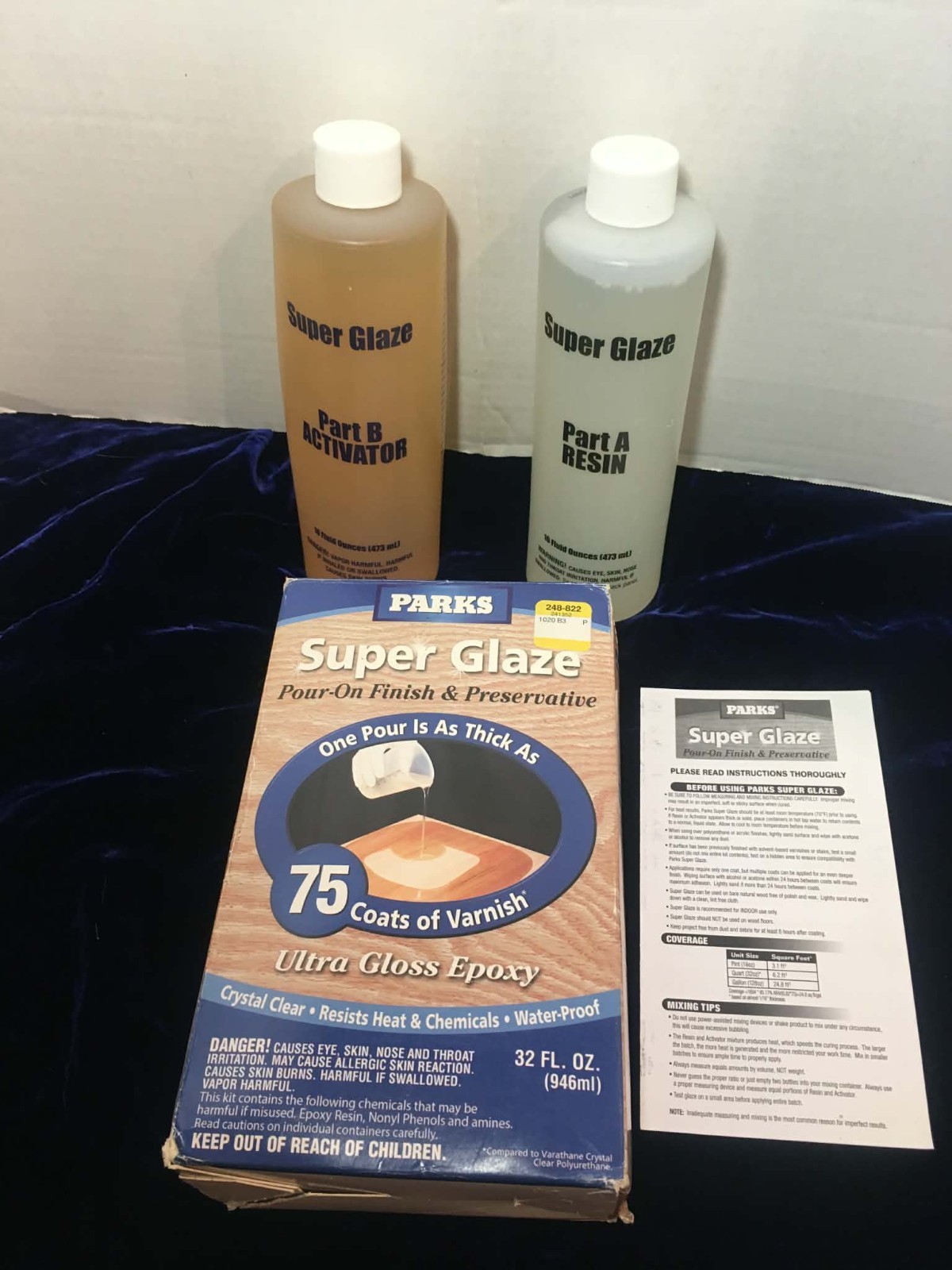 Parks 241352 Super Glaze Pour-On Finish & Preservative Crystal Clear Ultra Gloss
