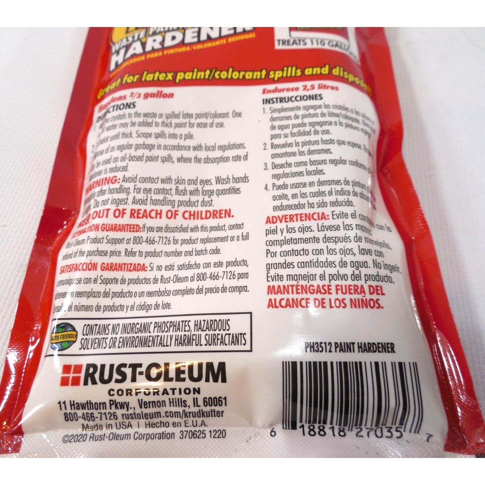 Rust-Oleum Krud Kutter PH35/12 Waste Paint Hardener Crystals