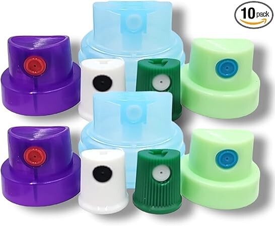 Replacement Female Spray Paint Caps for Rusto Variety Pack (10)