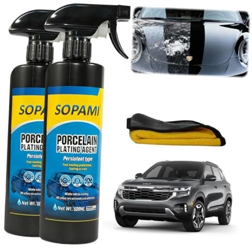 Ceramic Coating Spray (2 Pack), Hydrophobic Car Wax for 17.6 Fl Oz (Pack of 2)