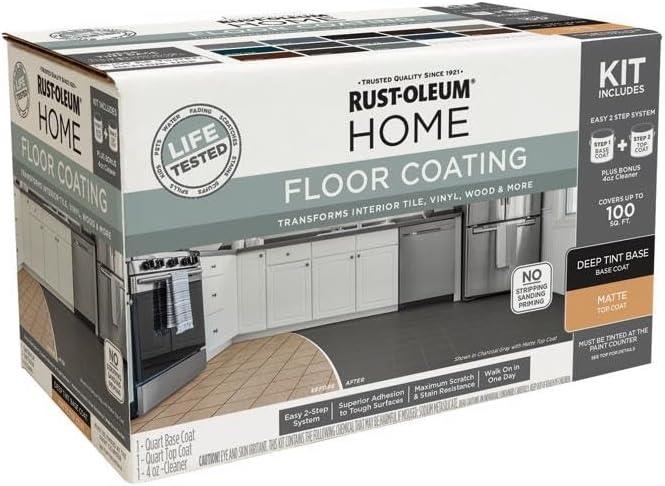 Rust-Oleum HOME Floor Coating, Deep Tint Base, Matte, Kit – 360100