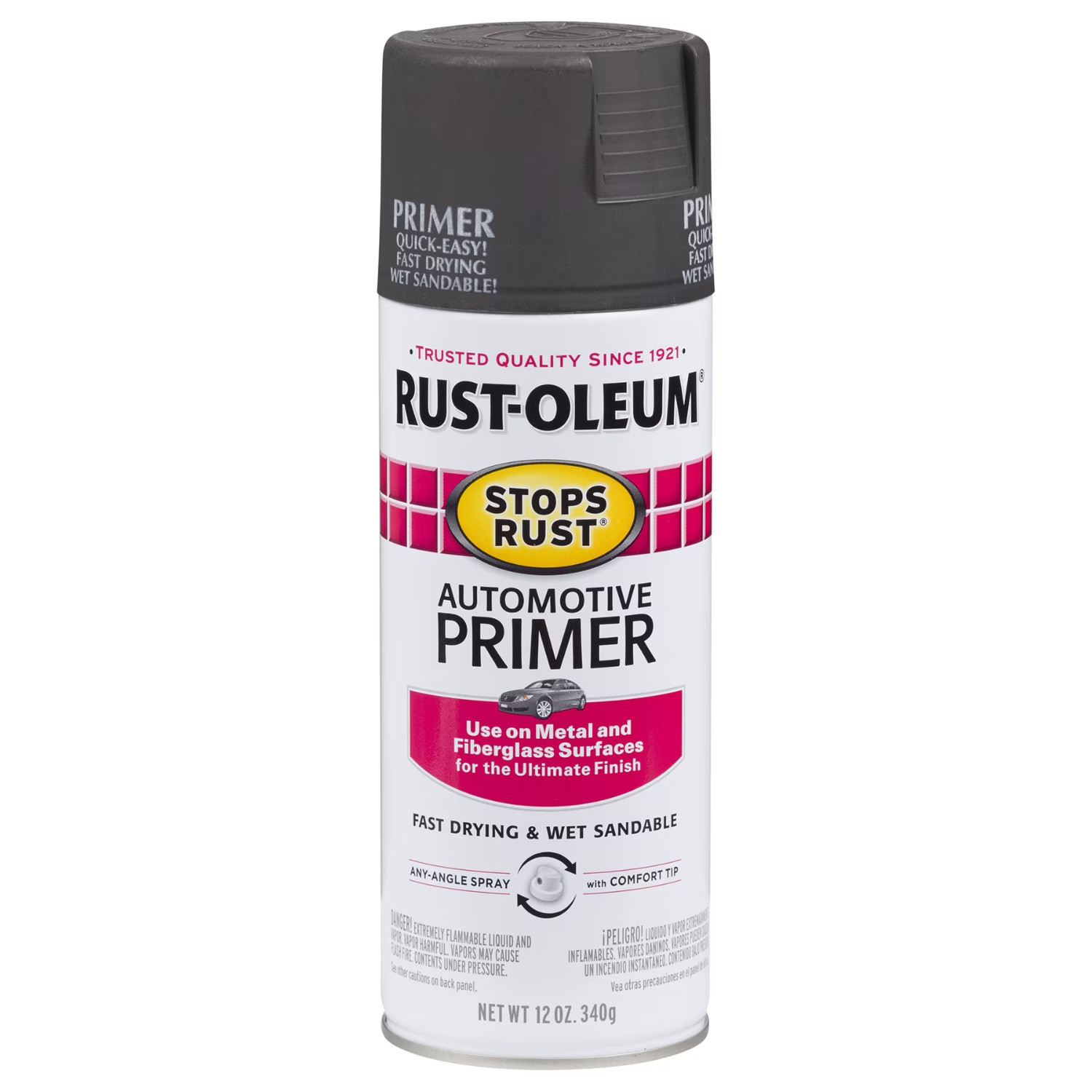 Rust-Oleum Stops Rust Automotive Primer Dark Gray 12oz Spray Paint, 6 Pack