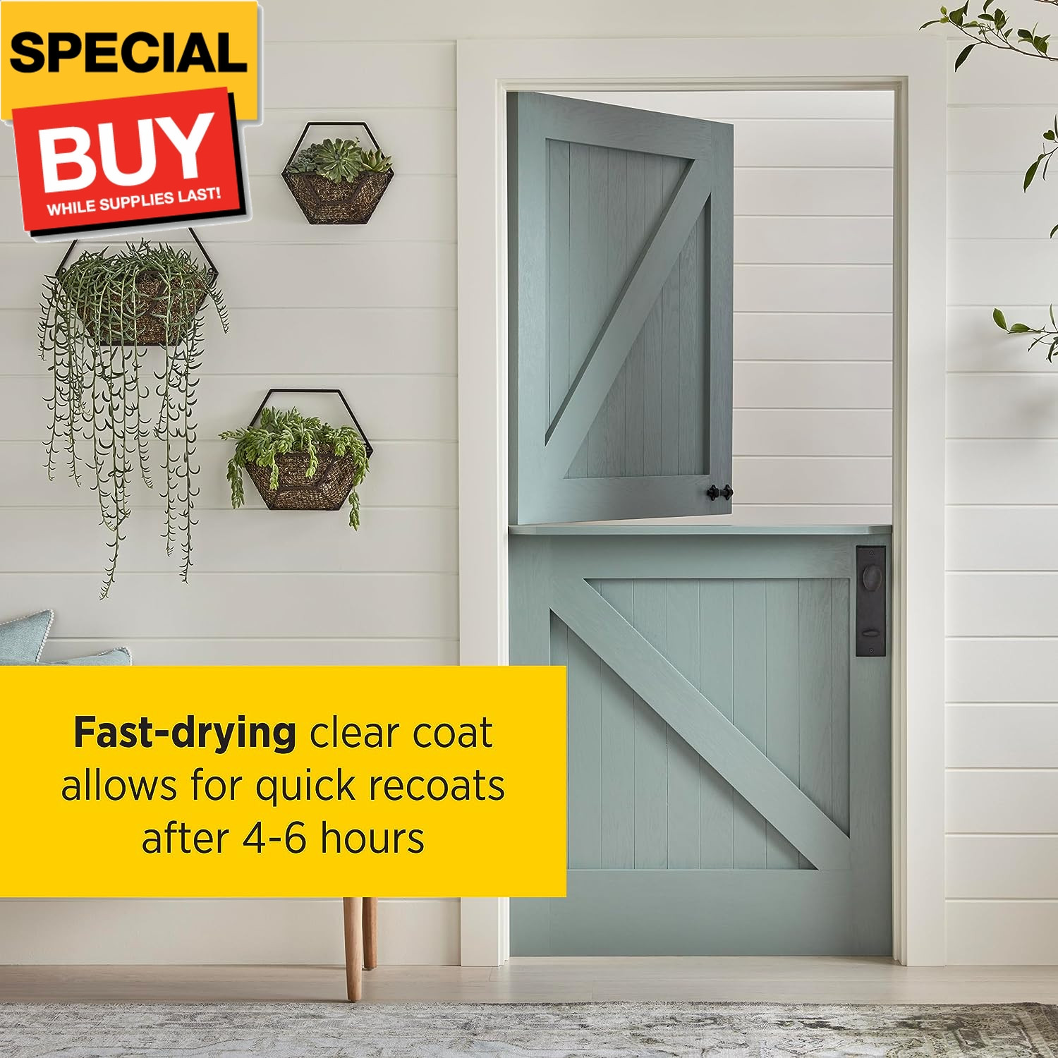 Fast Drying Polyurethane Spray, Protective Wood Finish, Clear/Warm Gloss, 11.5 o