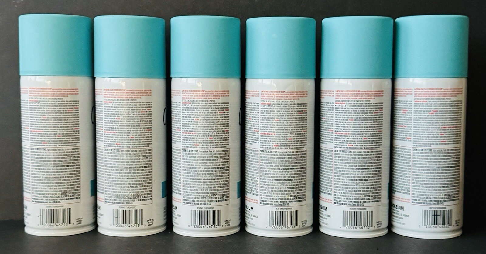 Rust-Oleum 358842 Outdoor Fabric Paint “TURQUOISE”, 12oz (6 Pack)