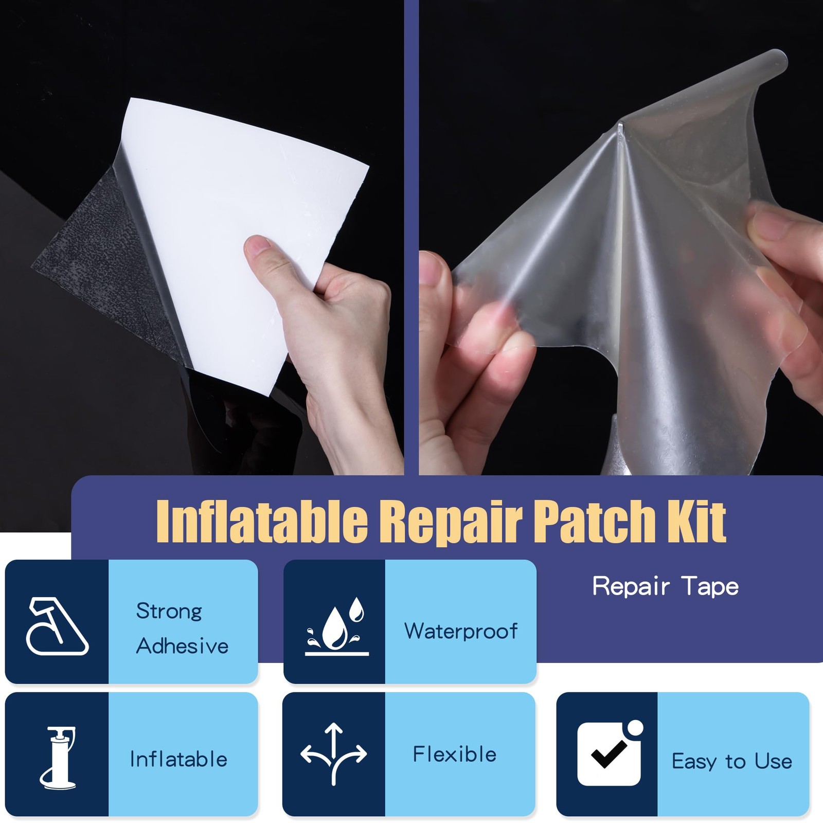 Breliter Inflatable Waterproof Repair Tape – 4in x 6.6ft, x 6.6ft
