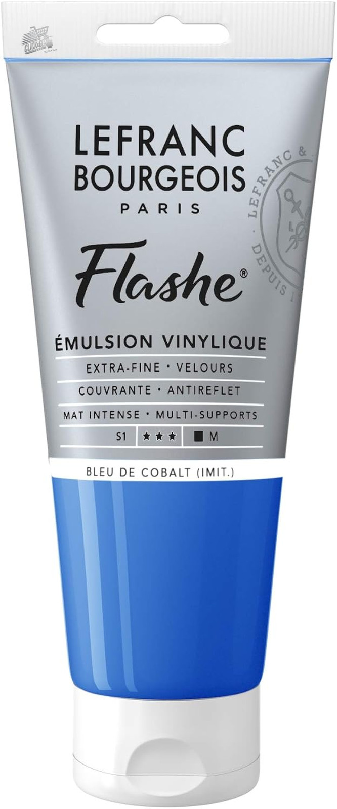 LEFRANC BOURGEOIS EXTRA FINE ACRYLIC COLOR VINYL FLASHES 80ML COBALT BLUE OPA