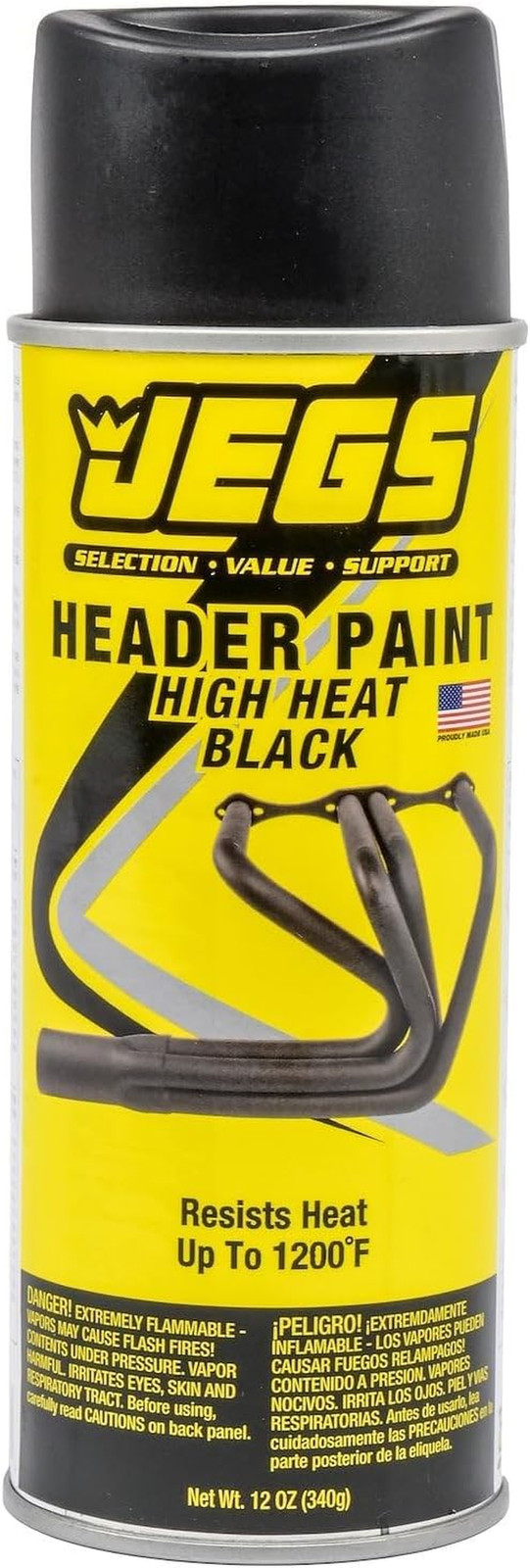 Black High Temperature Resistant Paint | 12 Oz. Aerosol Spray | Resists Heat up