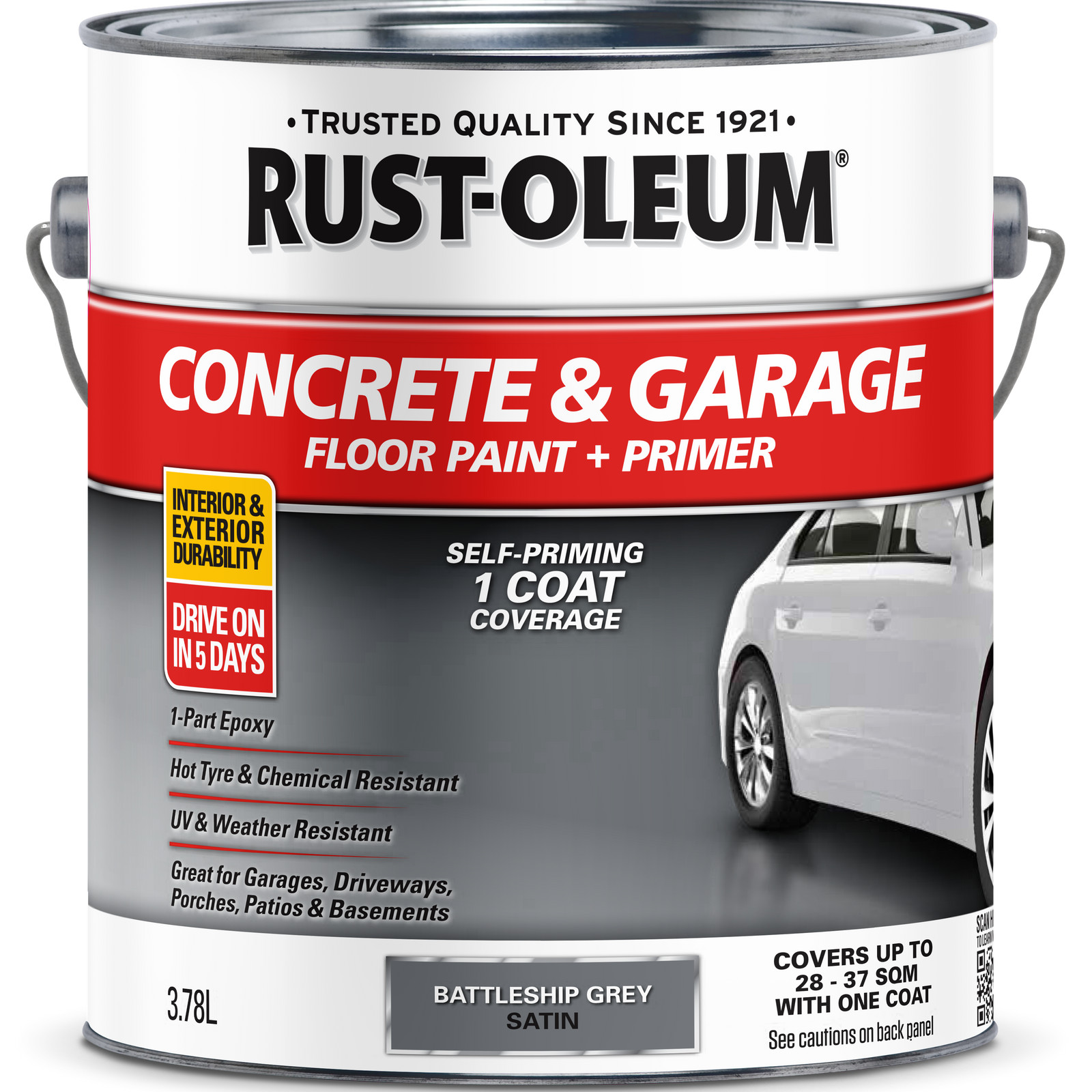 Rust-Oleum 3.78L Battleship Grey Concrete And Garage Floor Paint