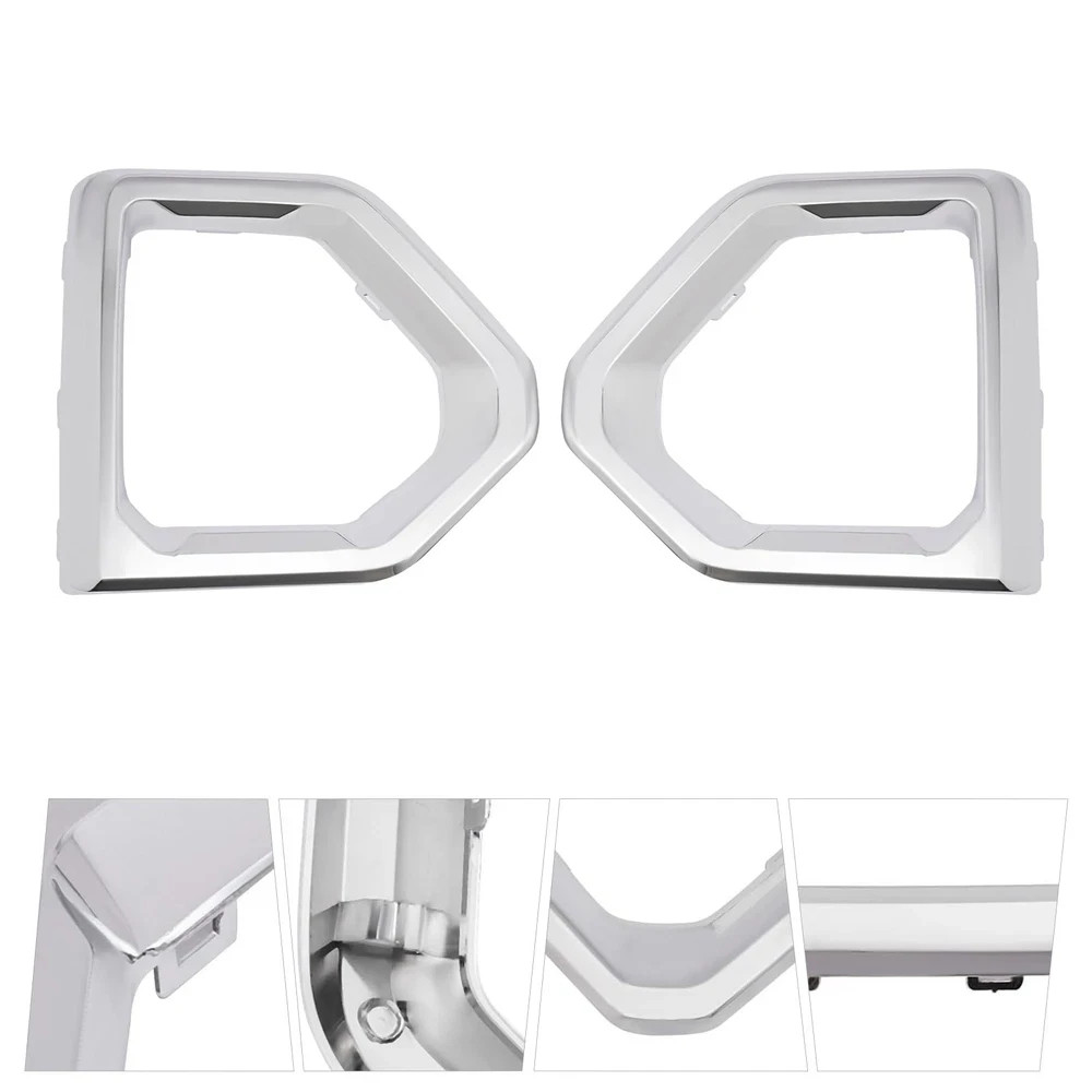 Front Fog Light Bezel Chrome Covers For 2019-2021 Sierra Denali SLT AT4 Excl SLE