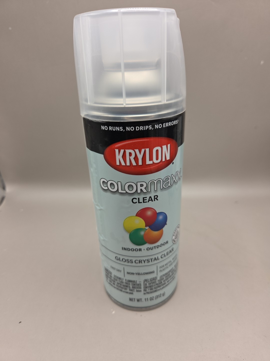 11oz Krylon Color Maxx Clear Gloss Crystal Clear Indoor/Outdoor