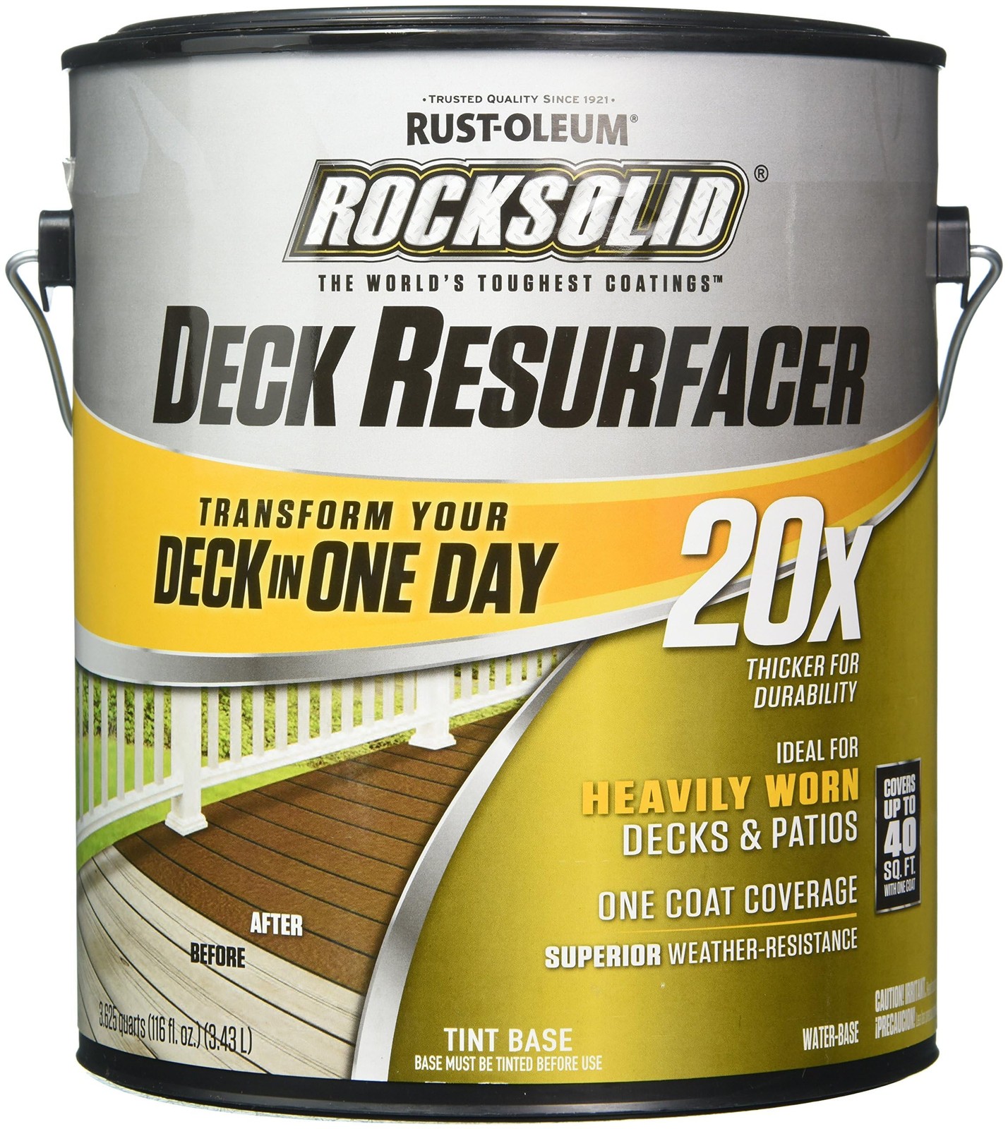 Rust-Oleum 300081 RockSolid 20X Deck 116 Fl Oz (Pack of 1), No Color