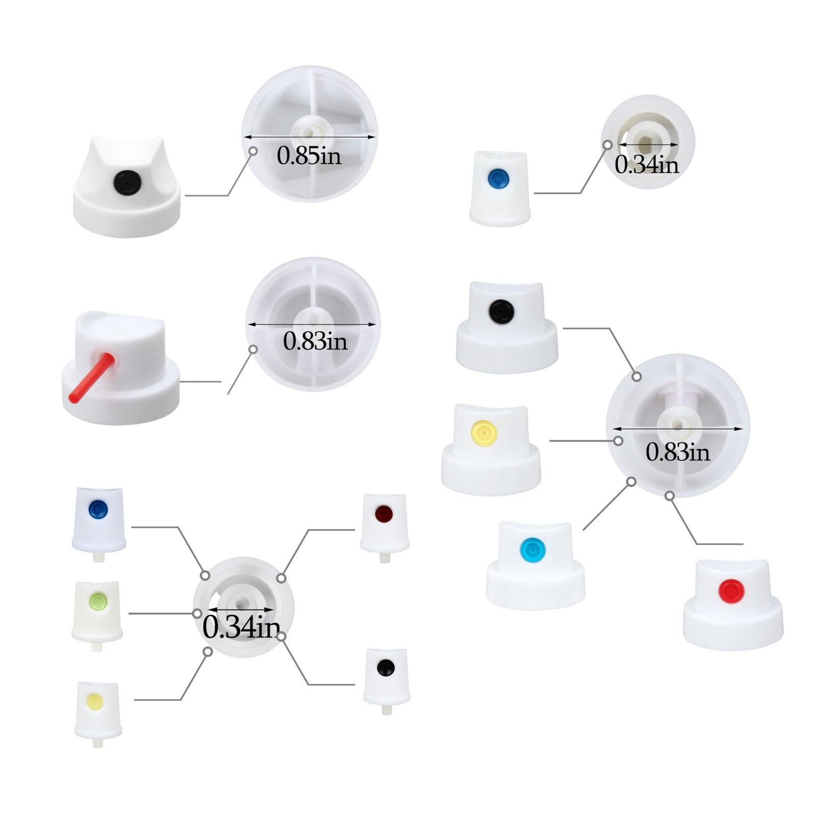Universal Spray Paint Nozzle Set with 26 Tips for Cans
