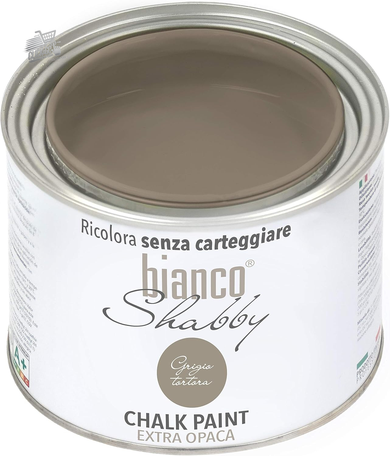Shabby Chic Paint Grey Tortora Chalk Paint Furniture Walls Vintage Matte 500ml