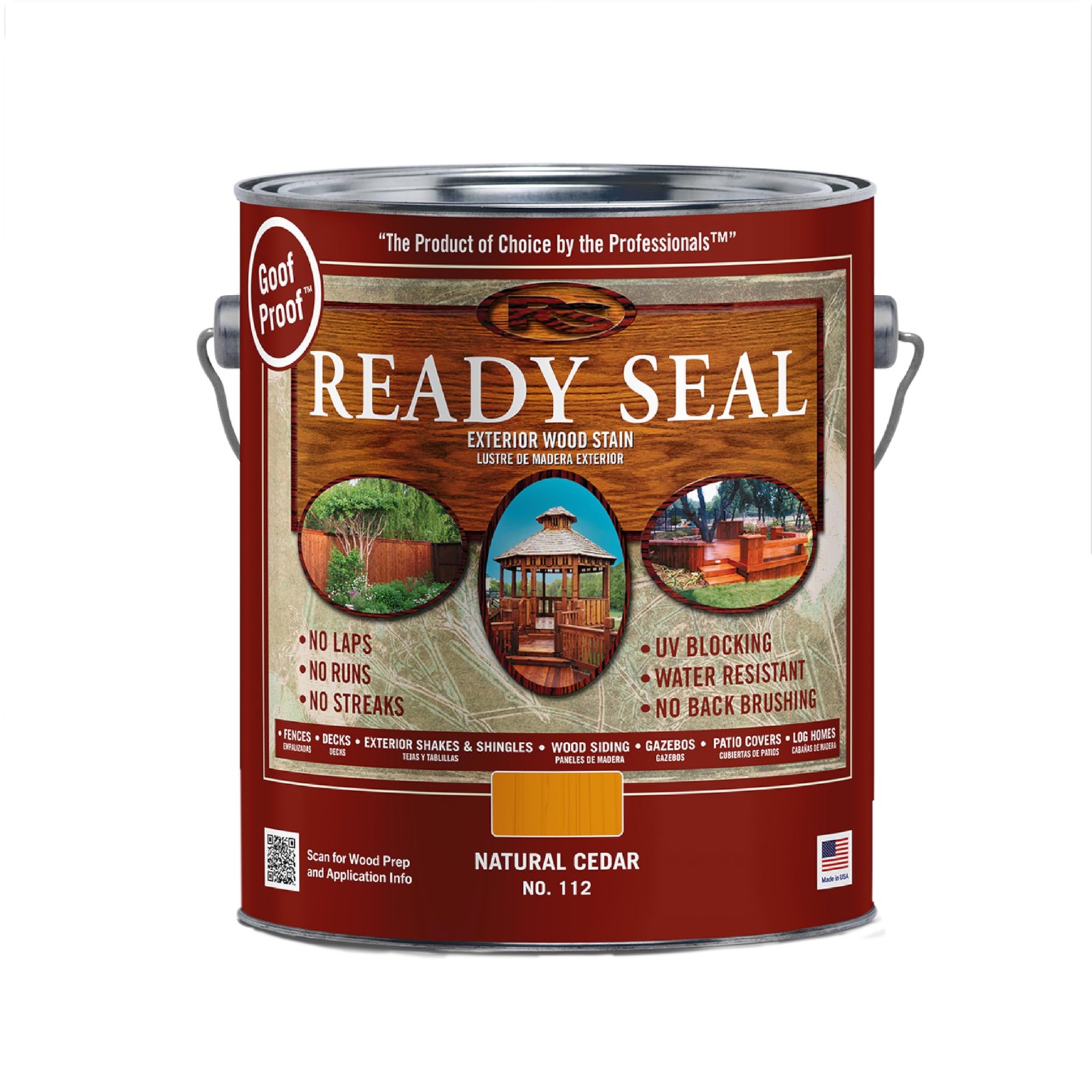 112 Stain and Sealer, Natural Cedar, 1 gal, Can