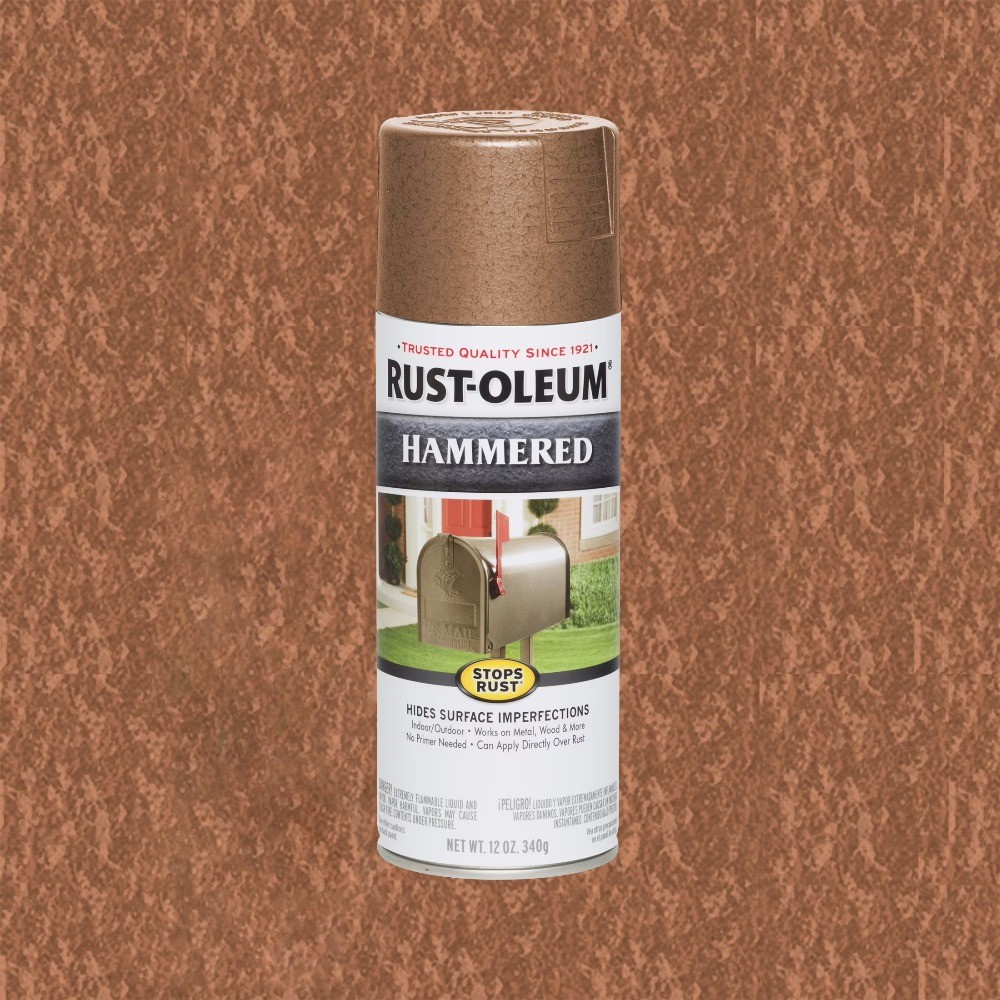 (2 pack) Copper, Stops Rust Hammered Spray Paint-210849, 12 oz
