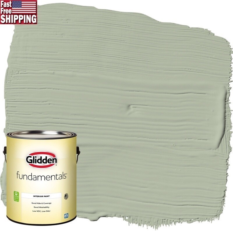 Interior Paint Low VOC Eggshell Quick Dry Washable Green Good Coverage 1 Gal New