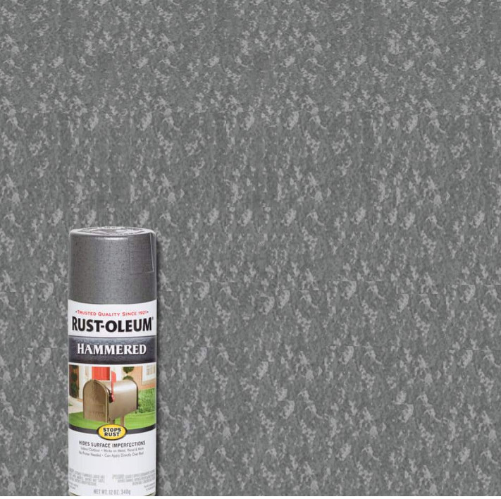 Rust-Oleum HAMMERED Spray 12 oz. GRAY Stops Rust Hide Imperfections 7214-830 NEW