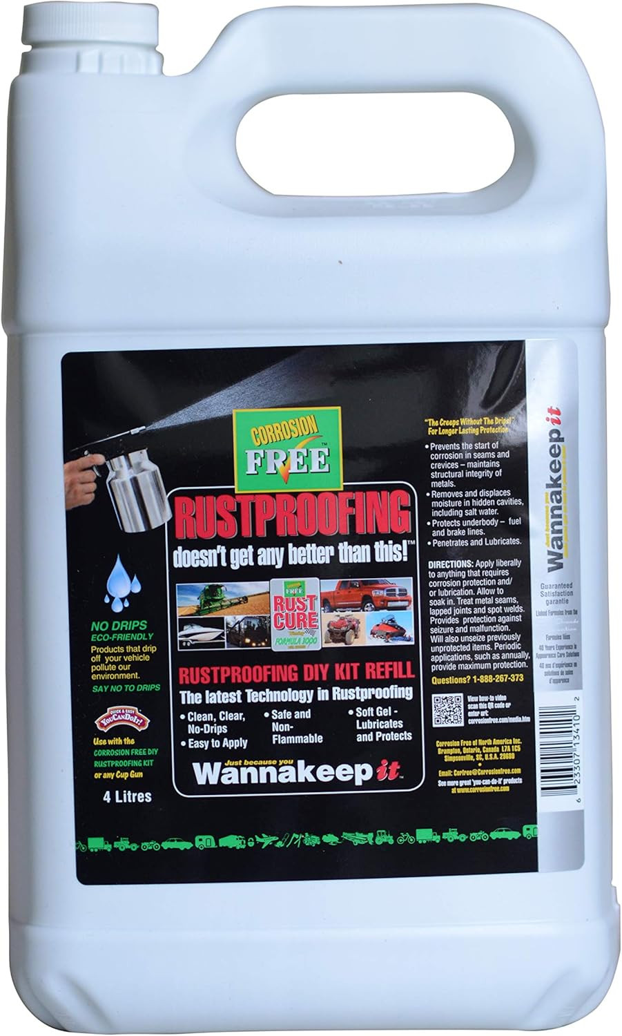 Rust Cure Formula 3000 – 1 Gallon Jug – No-Drip Rust Inhibitor & Undercoating fo