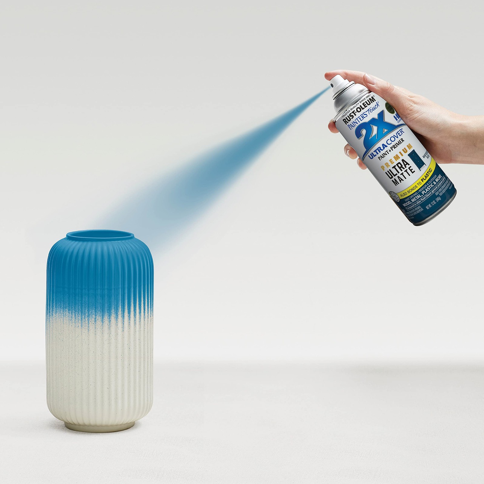 12 Ounce Pack of 6 Ultra Matte Nantucket Blue Spray Paint for Home Improvement
