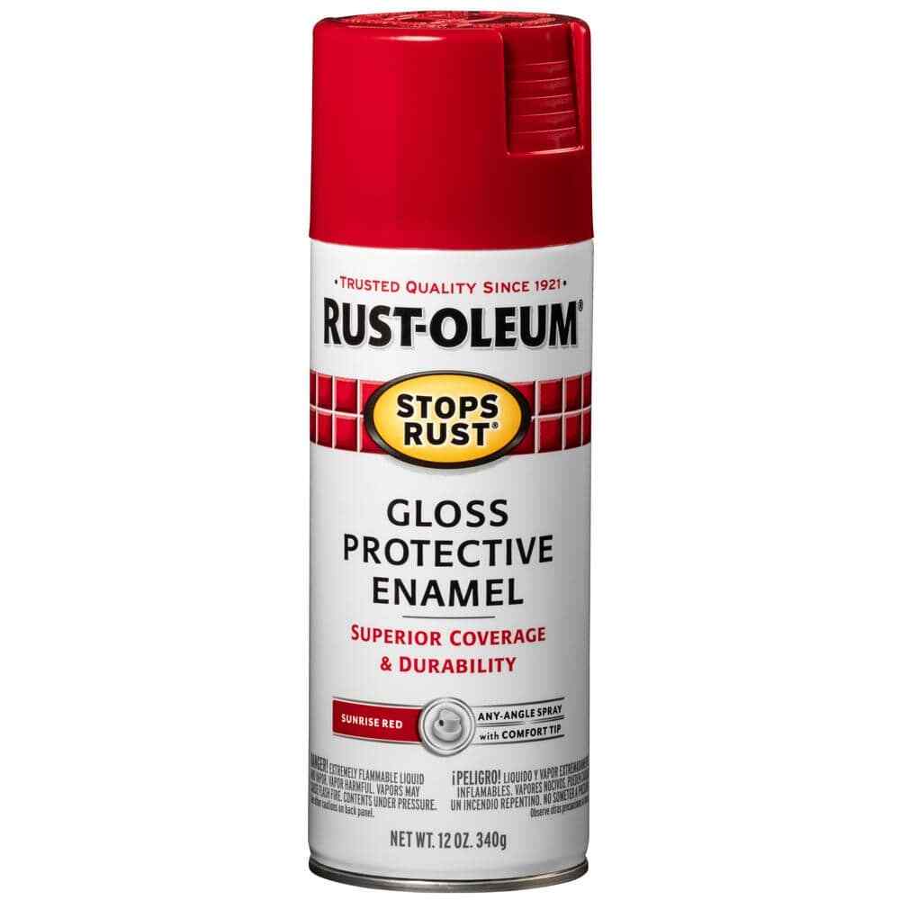 Rust-Oleum Stops Rust 12 oz. Sunrise Red Protective Enamel Gloss Spray Paint NEW