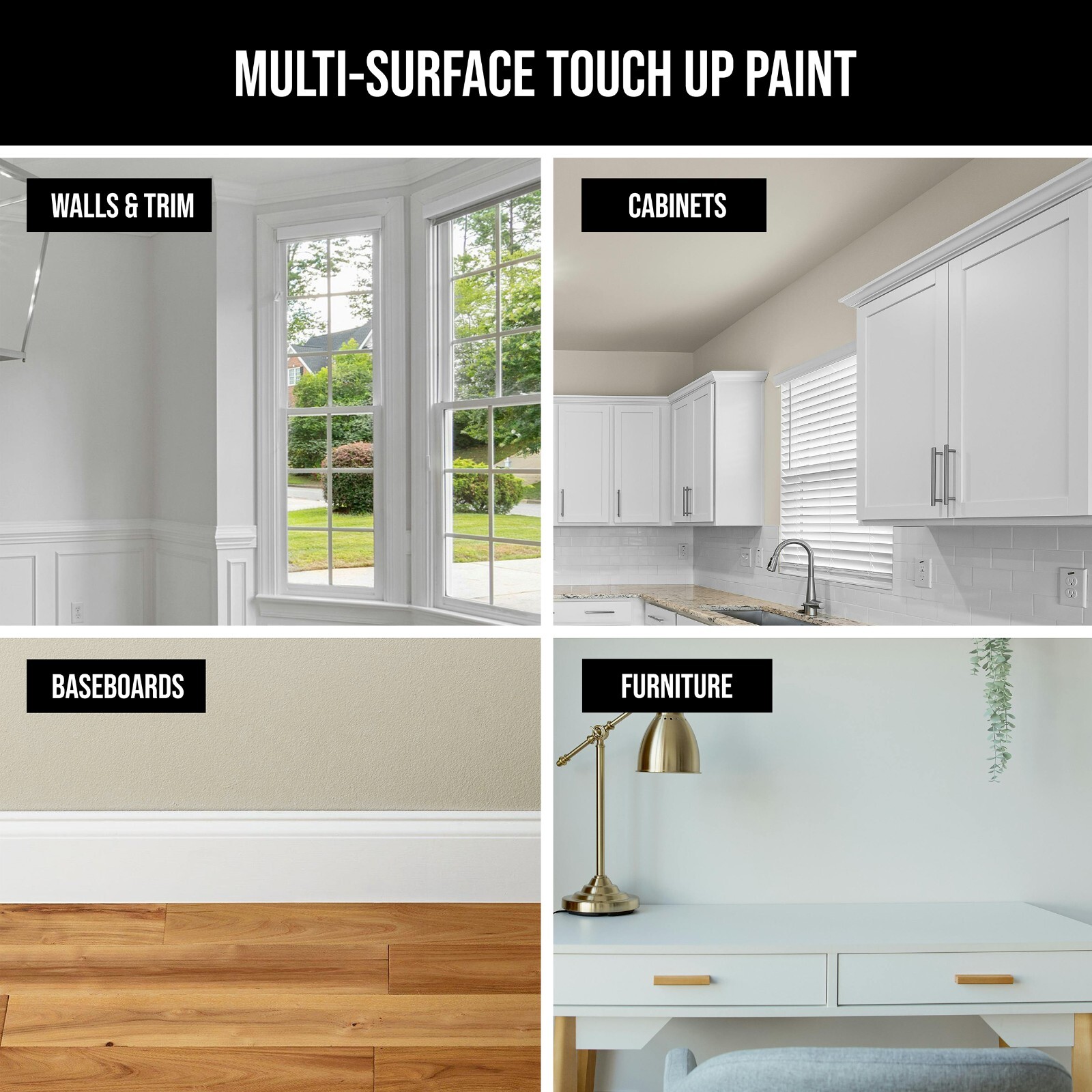 White Glossy Touch Up Paint For Wall Door Cabinets Wood Furniture Trim