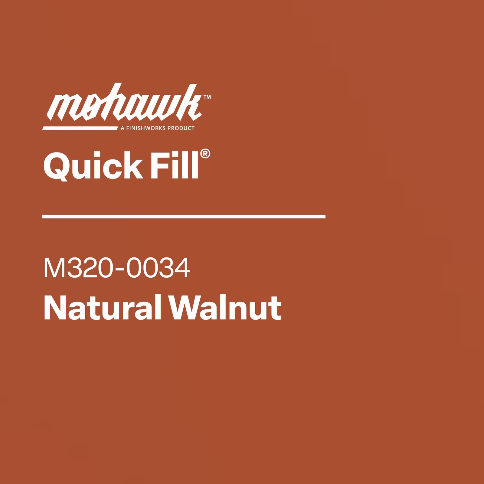 Mohawk Quick Fill Burn in Stick, Natural Walnut, M320-0034, 1 Walnut