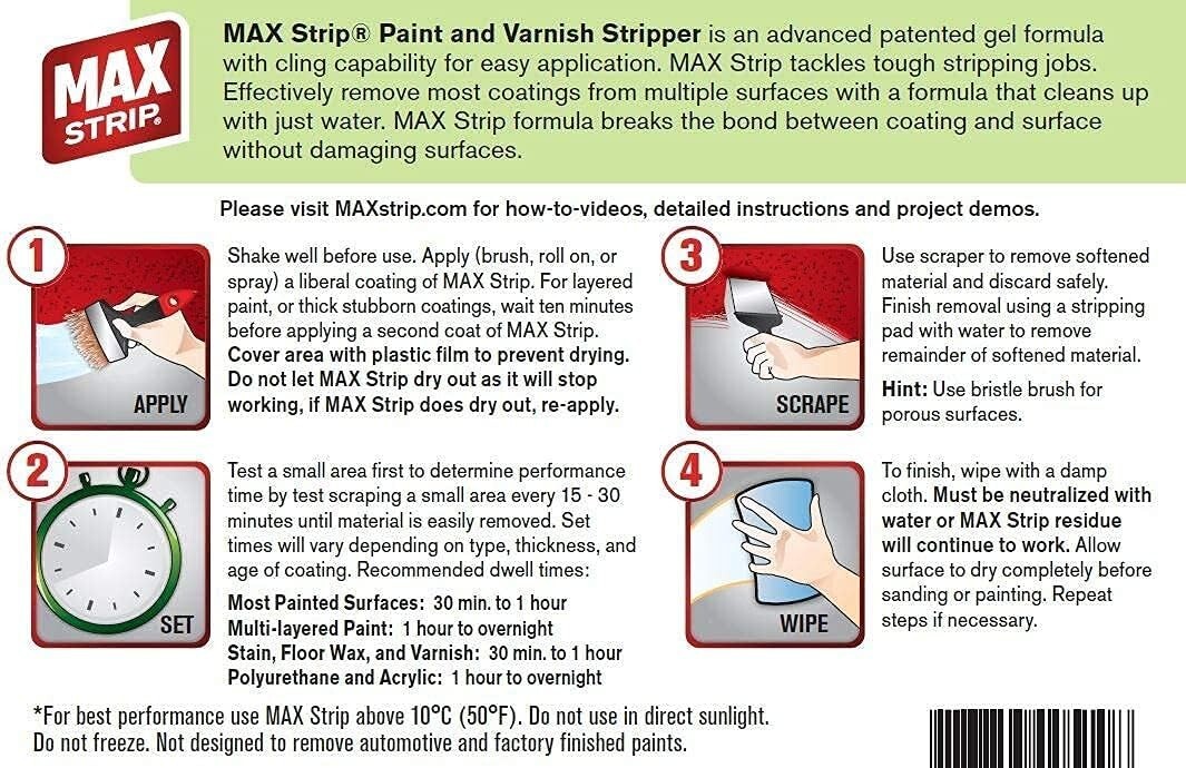 Professional Strength Paint and Varnish Stripper – 1 Gallon – Strips Paint, L…