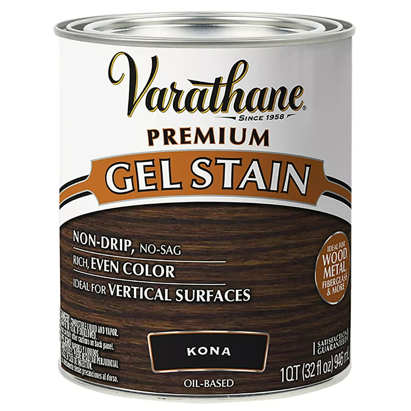 Varathane Premium Gel Stain Oil Based Kona 1 Quart