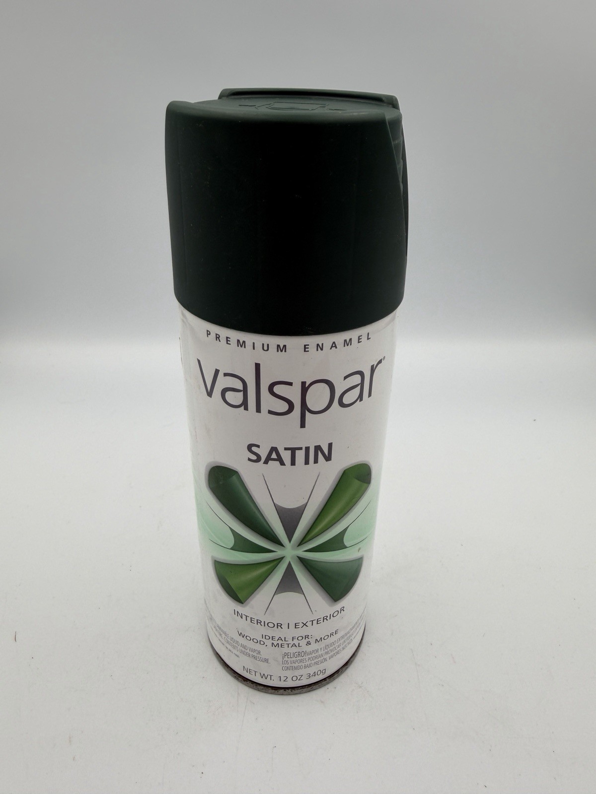 VALSPAR SATIN INTERIOR / EXTERIOR SPRAY PAINT Hunter Green NEW