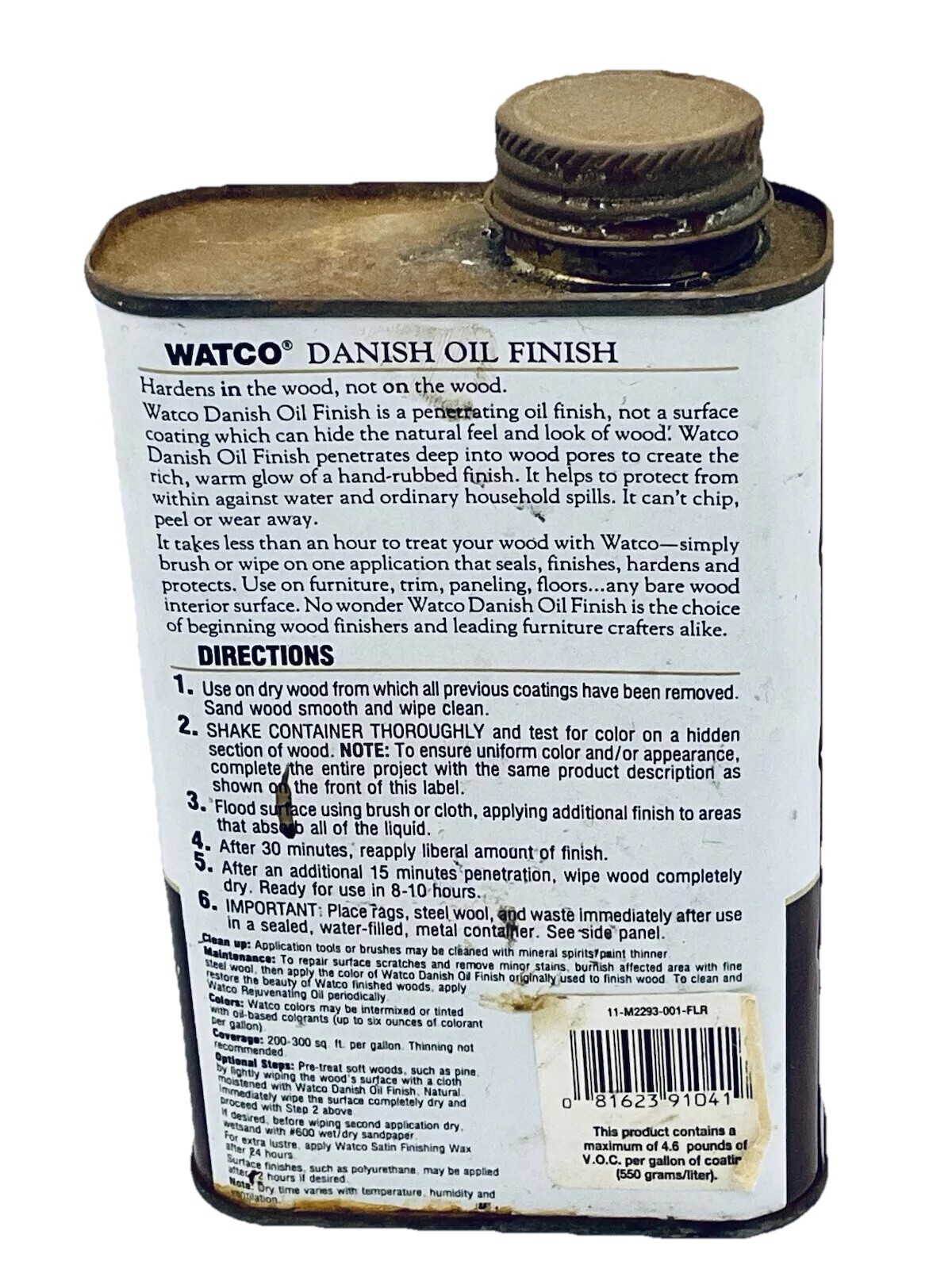WATCO DANISH OIL FINISH by MINWAX BLACK WALNUT 473 ML – 1993 NEW OLD STOCK
