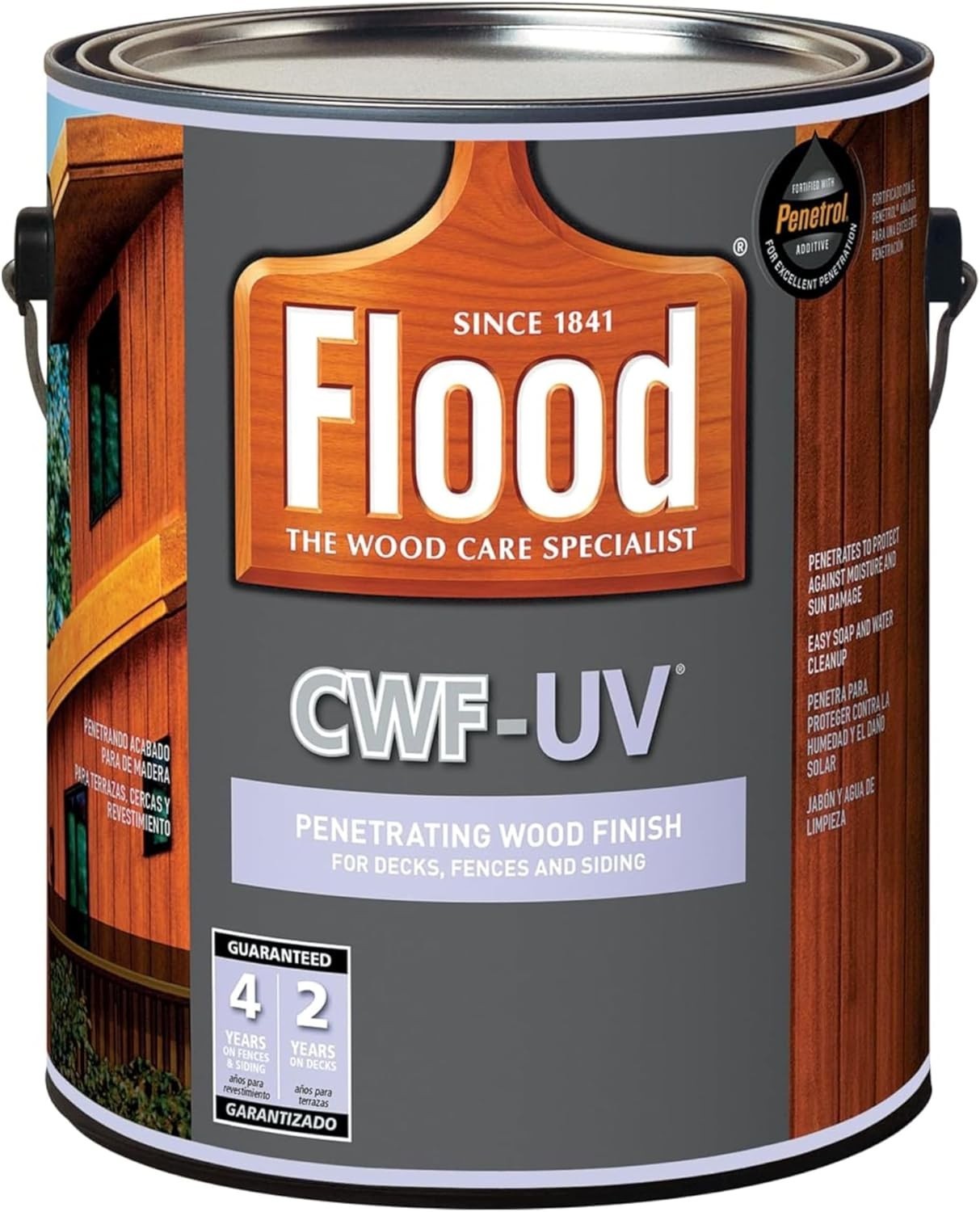 Flood FLD527 1 Gal. Honey Gold Transparent CWF-UV Exterior Wood Stain