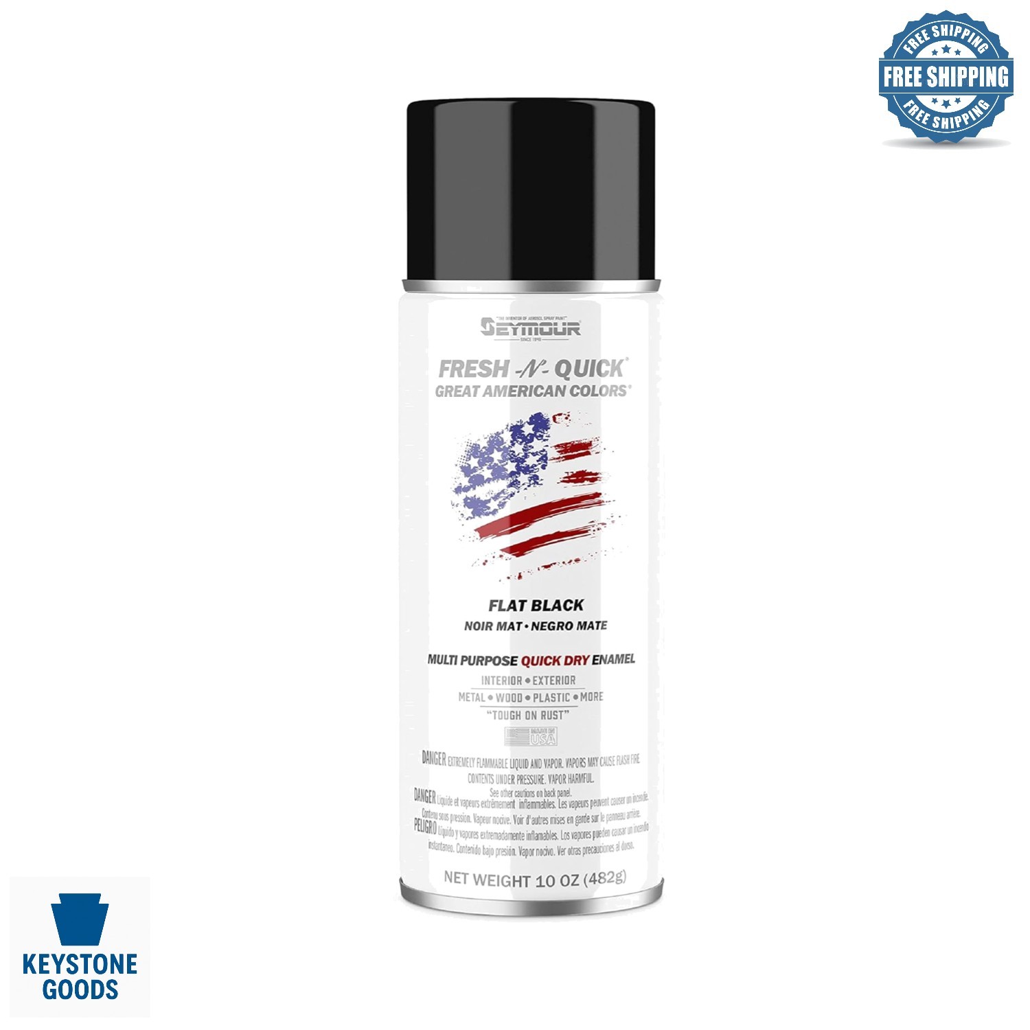 Fresh-N-Quick Multi-Purpose Flat Black Spray Enamel for Outdoors