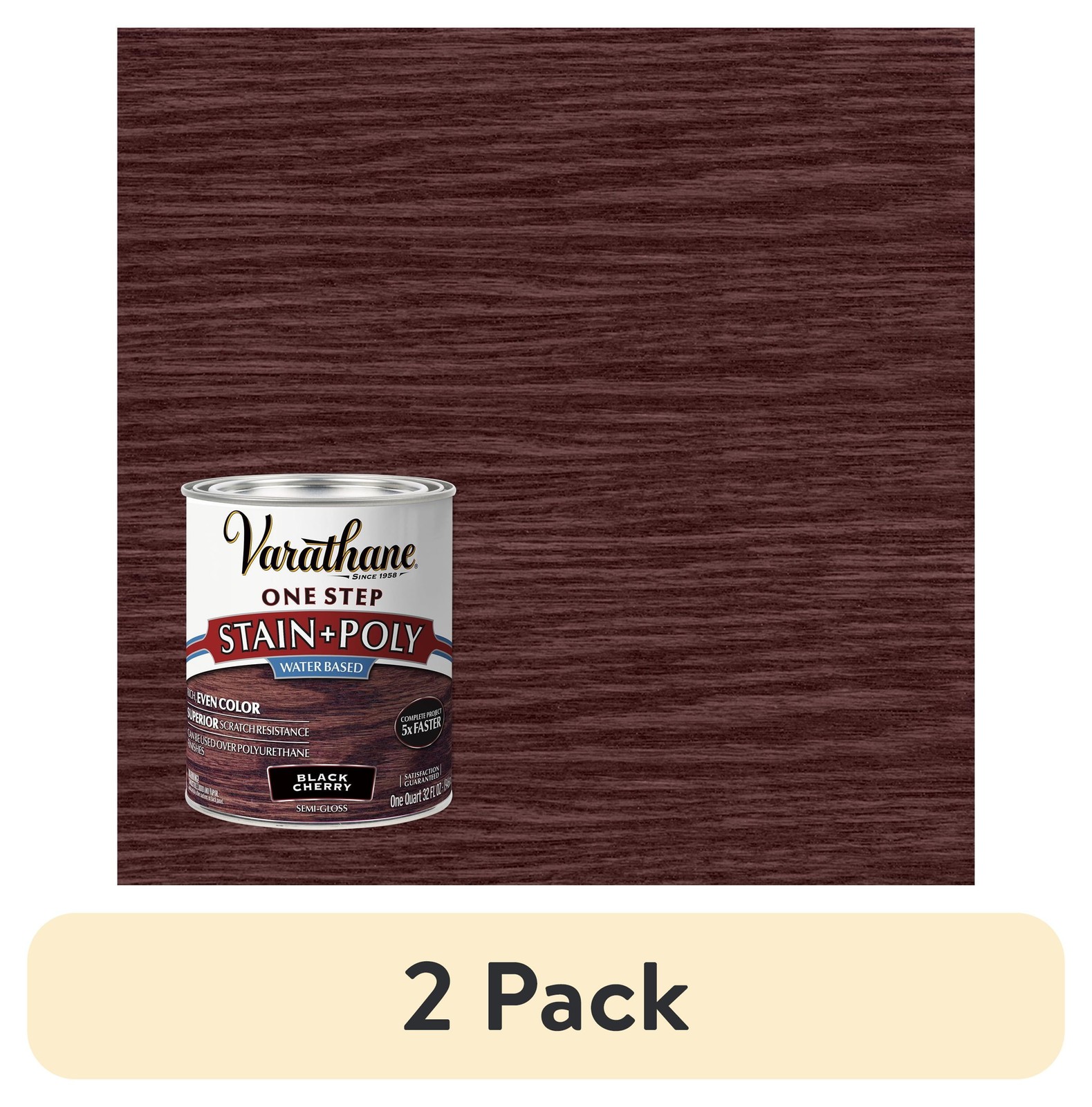 Black Cherry Stain Polyurethane Semi-Gloss -384367 Quart